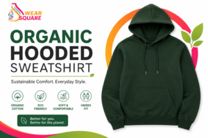 Organic hoodie, sustainable style.